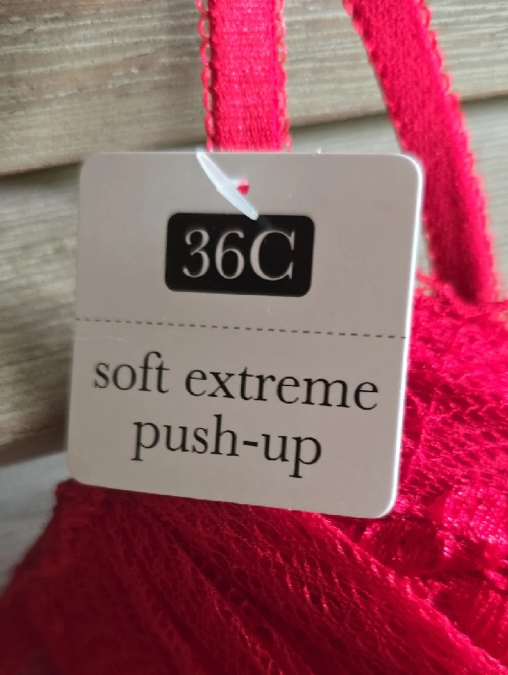 Rene Rofe Red Lace Push-Up Bra . - Picture 7 of 11